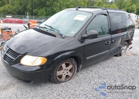 2005 Dodge Caravan Sxt из США, поврежденный, VIN 1D4GP45R45B325077